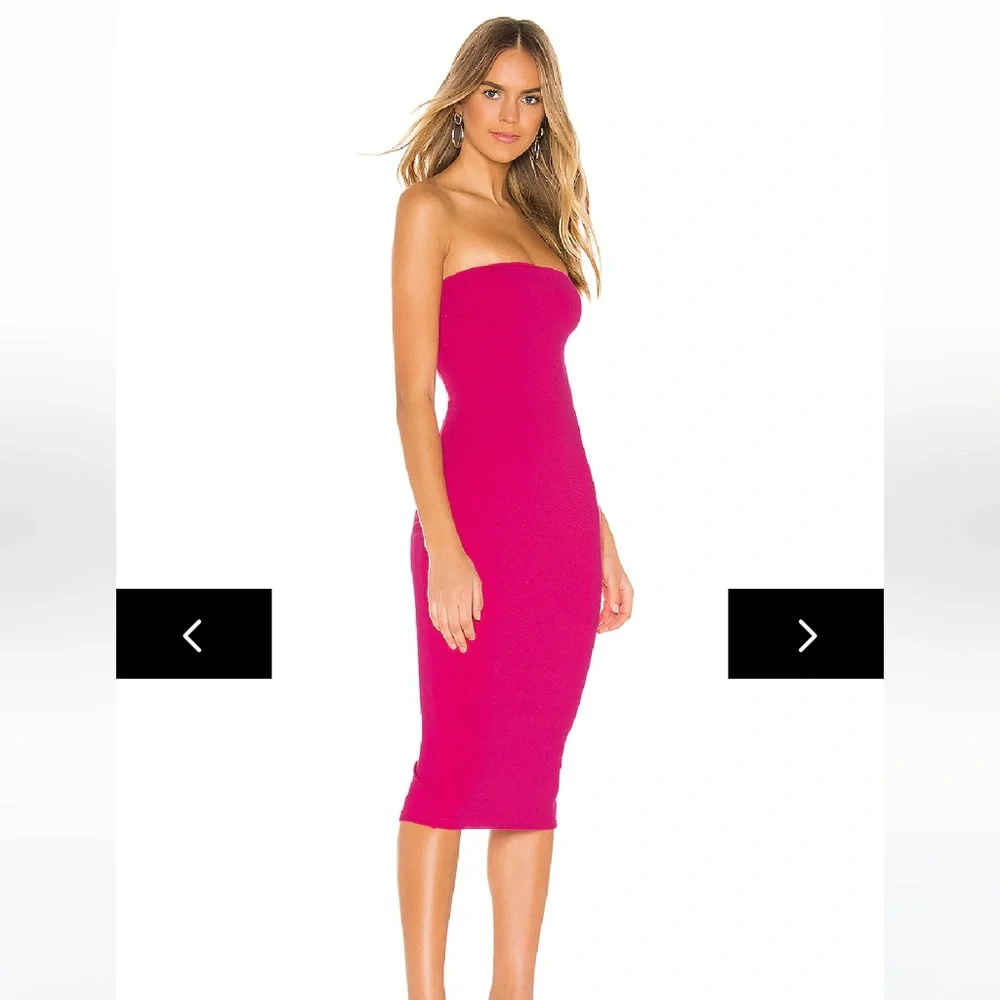 Superdown Lilian Hot Pink Strapless Dress - Picture 2 of 5